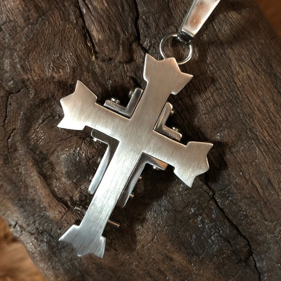 Stainless Steel Cross Pendant - Picture 6 of 8